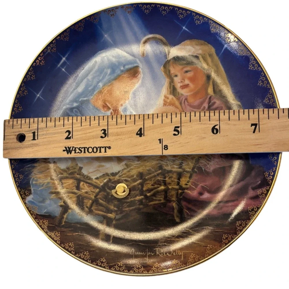 Bradford Exchange Jennifer Welty Once Upon a Holy Night Musical Plate 99A
